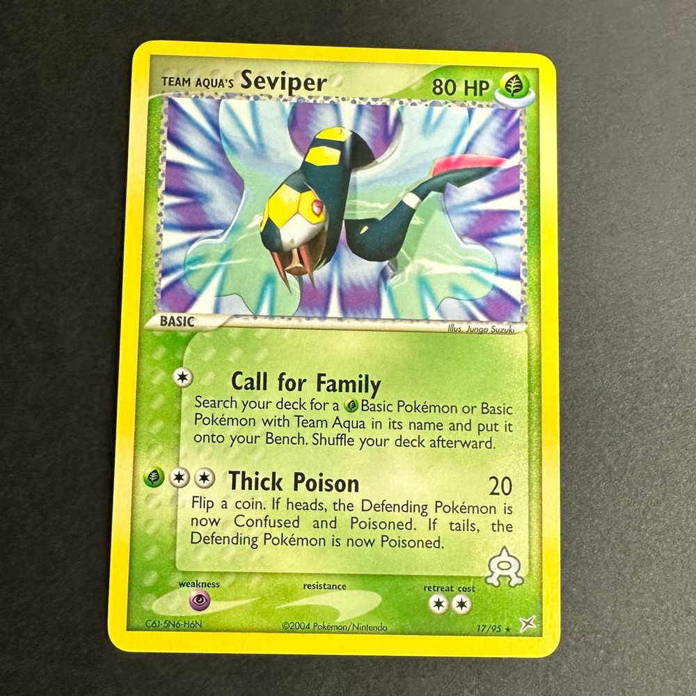 Pokemon TCG Team Aqua's Seviper EX Team Magma vs Team Aqua Rare NM